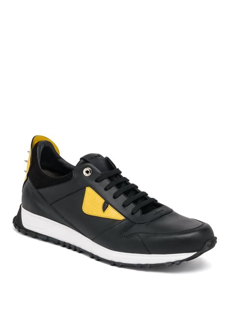 mens fendi sports sneakers|Fendi men's black sneakers.